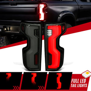 2019-2026 Chevy Silverado 23+ Style Halogen to LED Upgrade Tail Lights