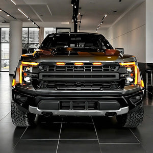 2024-2027+ Ford F150 & Raptor White/Amber LED Projector Headlights