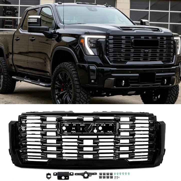 2024-2026+ GMC Sierra HD Painted AT4 Denali Grill - AutoLEDTech.com
