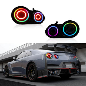 2008-2024 Nissan GTR R35 RGB Flow Smoked LED Tail Lights