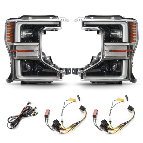 2020-2022 Ford F250 Super Duty Halogen to LED Headlights + Conversion Harness Kit - AutoLEDTech.com