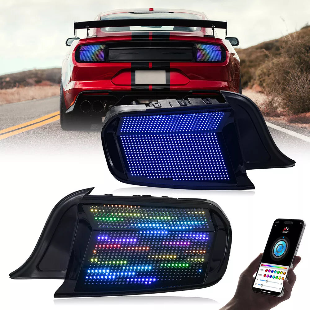 15-23 Ford Mustang RGB Flow LED Matrix Tail Lights