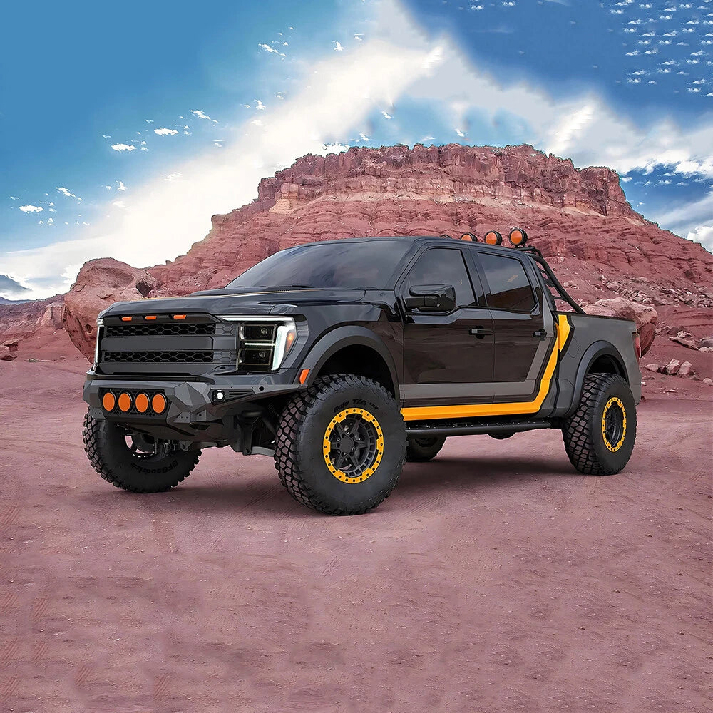 21-23 Ford F150 24+ Style White/Amber LED DRL Headlights
