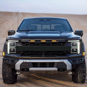 21-23 Ford F150 24+ Style White/Amber LED DRL Headlights