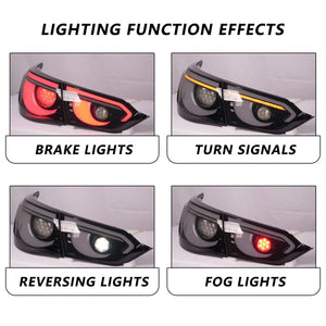 2014-2017 Infiniti Q50 Clear RGB Flow LED Tail Lights - AutoLEDTech.com
