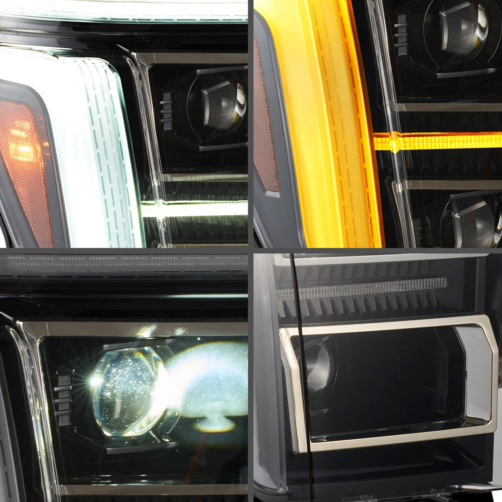 21-23 Ford F150 24+ Style White/Amber LED DRL Headlights