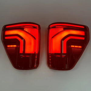 2021+ Ford F150 & Raptor Red/Smoked 24+ Style LED Tail Lights - Fits all models