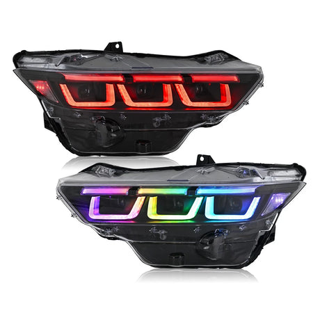 2024-2026+ Ford Mustang S650 RGB Flow Series LED DRL Headlights (old) - AutoLEDTech.com
