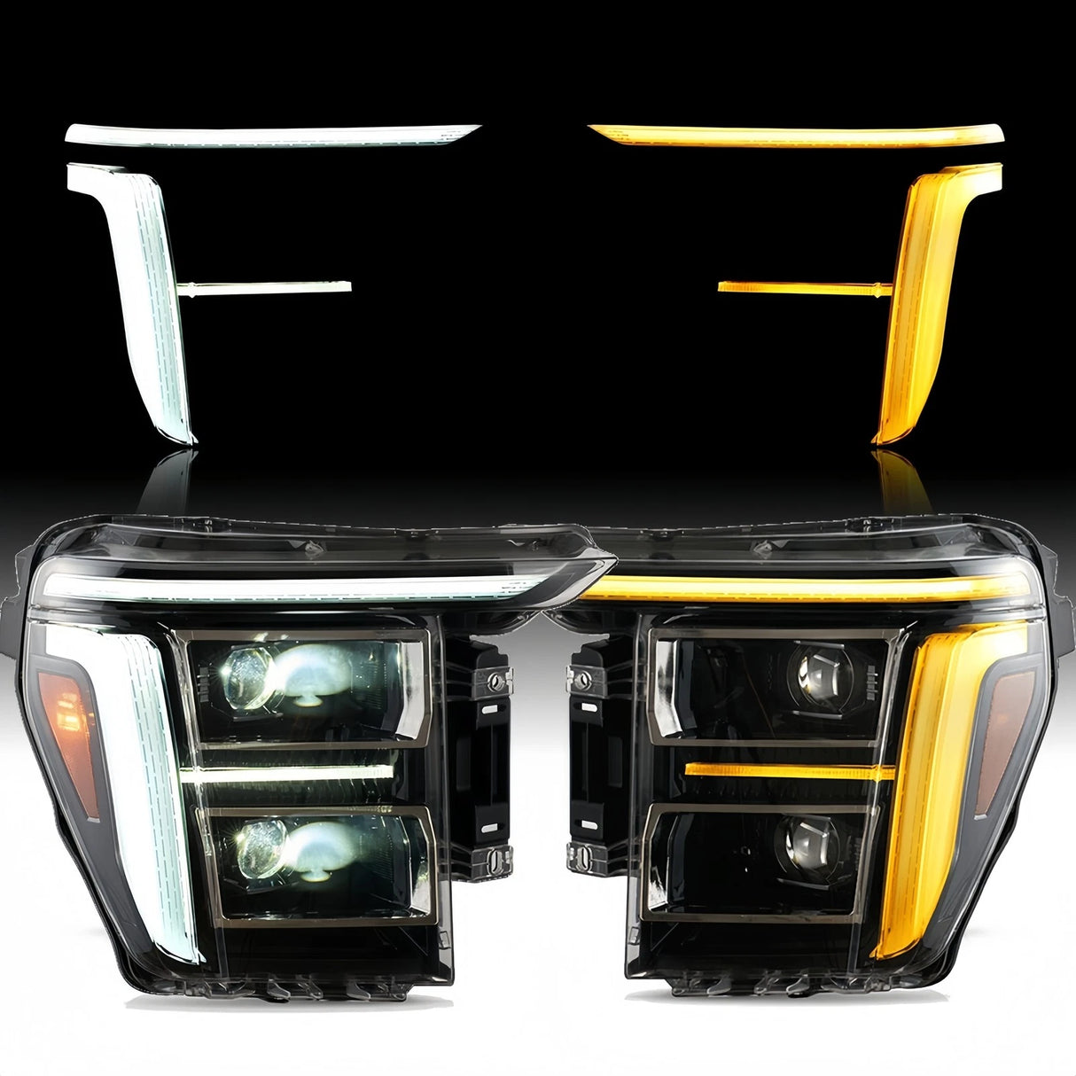 2021+ Ford F150 & Raptor Red/Smoked 24+ Style LED Tail Lights - Fits all models