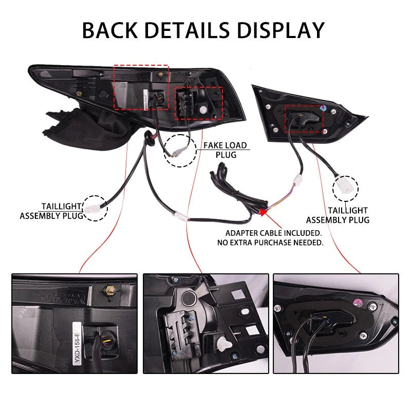2014-2017 Infiniti Q50 Clear RGB Flow LED Tail Lights - AutoLEDTech.com