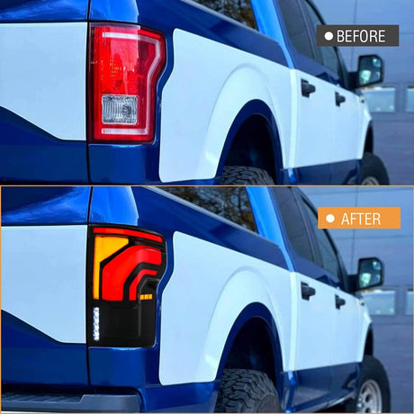2015-2020 Ford F150 & Raptor Smoked 24+ Style LED Tail Lights - AutoLEDTech.com
