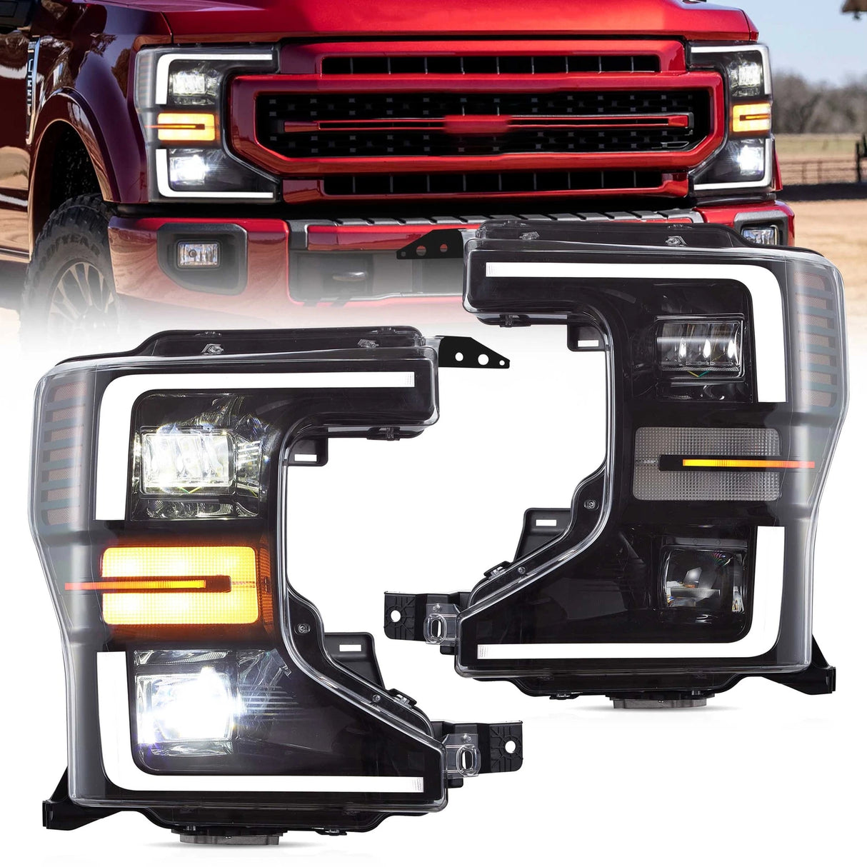 2017-2019 to 2020-2022 Ford Super Duty Headlight Front End Conversion Kit