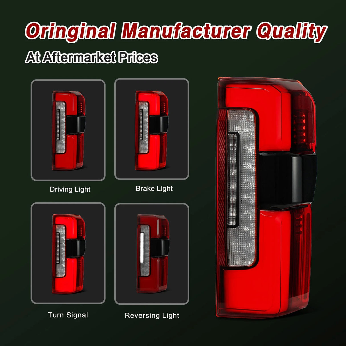 2023-2027+ Ford Super Duty Halogen to LED Tail Lights Upgrade