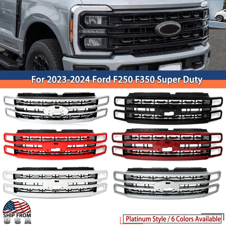 2023-2026+ Ford Super Duty F250/F350 Platinum Grill - AutoLEDTech.com