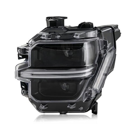 2024-2026 Ford F150 White + Amber LED DRL Projector Headlights (STX XLT XL) - AutoLEDTech.com