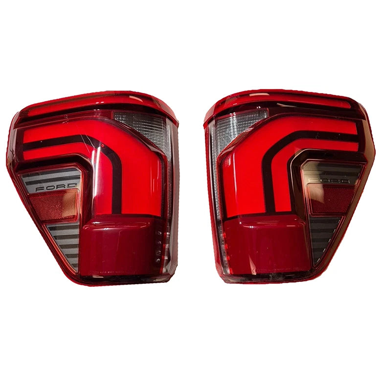 2021+ Ford F150 & Raptor Red/Smoked 24+ Style LED Tail Lights - Fits all models