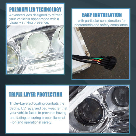 2009-2024 Nissan GTR R35 RGBW Flow Series LED DRL Halo Headlights - AutoLEDTech.com