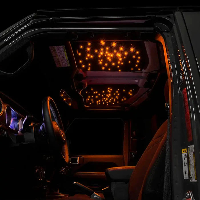 2018-2026+ Jeep Wrangler JL Gladiator JT RGB Starlight Headliner - AutoLEDTech.com