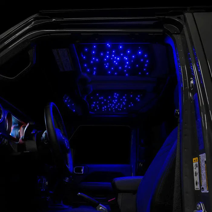 2018-2026+ Jeep Wrangler JL Gladiator JT RGB Starlight Headliner - AutoLEDTech.com