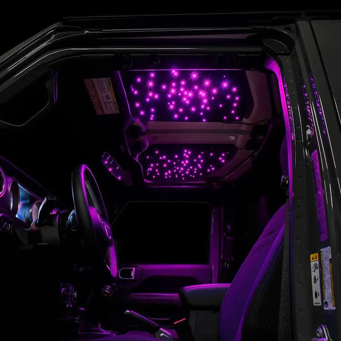 2018-2026+ Jeep Wrangler JL Gladiator JT RGB Starlight Headliner - AutoLEDTech.com