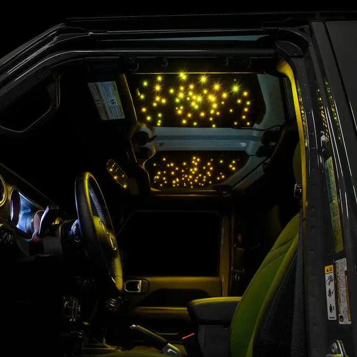 2018-2026+ Jeep Wrangler JL Gladiator JT RGB Starlight Headliner - AutoLEDTech.com