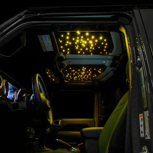 2018-2026+ Jeep Wrangler JL Gladiator JT RGB Starlight Headliner - AutoLEDTech.com