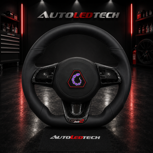 2017-2024 Kia Stinger K8 Custom Carbon Fiber LED Steering Wheel - AutoLEDTech.com