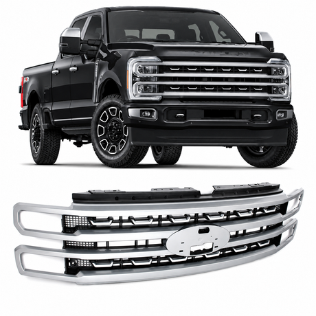 2023-2027+ Ford Super Duty F250/F350 Platinum Grill - AutoLEDTech.com