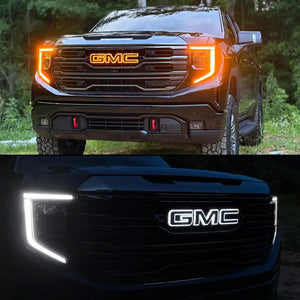 2019-2027 GMC Sierra Canyon Yukon White/Amber Illuminated LED Badge Emblem Logo