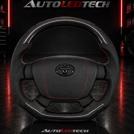 2007-2013 Toyota Tundra Sequoia Custom Carbon Fiber Steering Wheel - AutoLEDTech.com