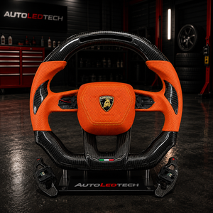 2018-2026+ Lamborghini Urus Custom Carbon Fiber Steering Wheel - AutoLEDTech.com