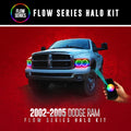2002-2005 Dodge Ram Color-Chasing Halo Kit LED headlight kit AutoLEDTech Oracle Lighting Trendz Flow Series RGBHaloKits OneUpLighting Morimoto