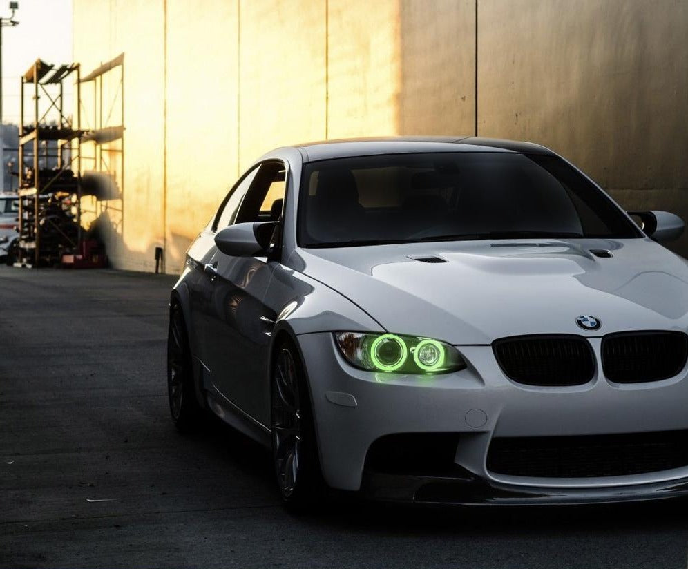 2007-2012 BMW E90 E91 E92 3 Series RGBW Color-Chasing Angel Eye LED Halo Kit LED headlight kit AutoLEDTech Oracle Lighting Trendz Flow Series RGBHaloKits OneUpLighting Morimoto