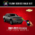 2007-2013 Chevrolet Avalanche RGBW Color-Chasing LED Halo Kit LED headlight kit AutoLEDTech Oracle Lighting Trendz Flow Series RGBHaloKits OneUpLighting Morimoto