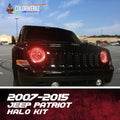 2007-2015 Jeep Patriot RGBW Color-Chasing LED Halo Kit LED headlight kit AutoLEDTech Oracle Lighting Trendz Flow Series RGBHaloKits OneUpLighting Morimoto