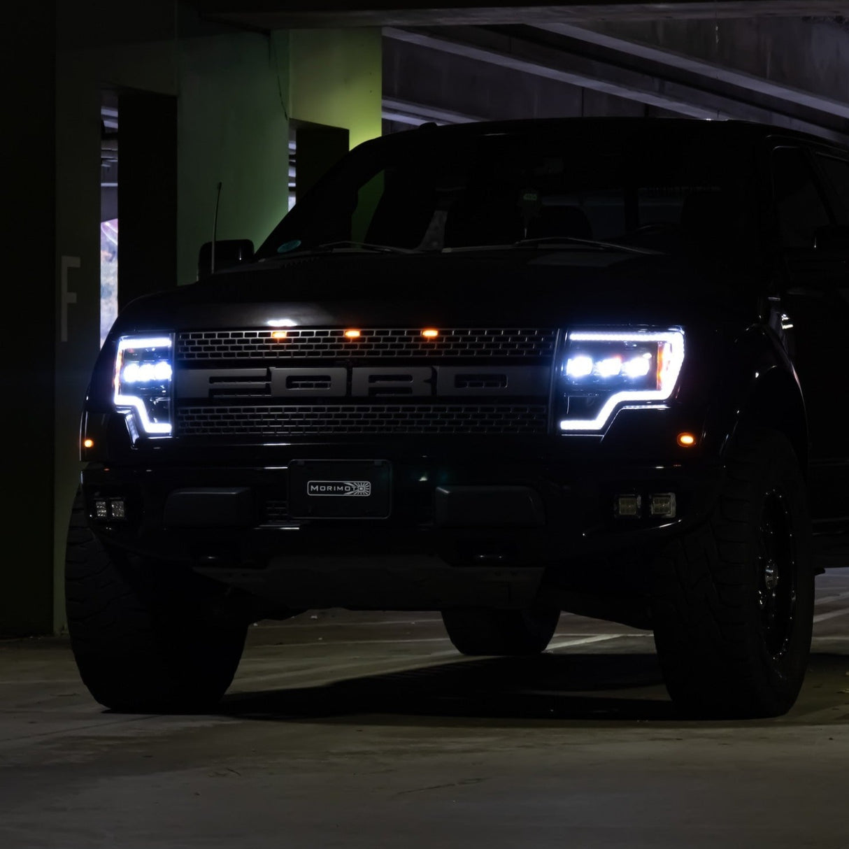 2009-2014 Ford F150 / Raptor LED DRL Projector Headlights LED headlight kit AutoLEDTech Oracle Lighting Trendz Flow Series RGBHaloKits OneUpLighting Morimoto