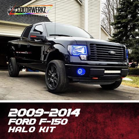 2009-2014 Ford F-150 & Raptor Color-Chasing Halo Kit LED headlight kit AutoLEDTech Oracle Lighting Trendz Flow Series RGBHaloKits OneUpLighting Morimoto