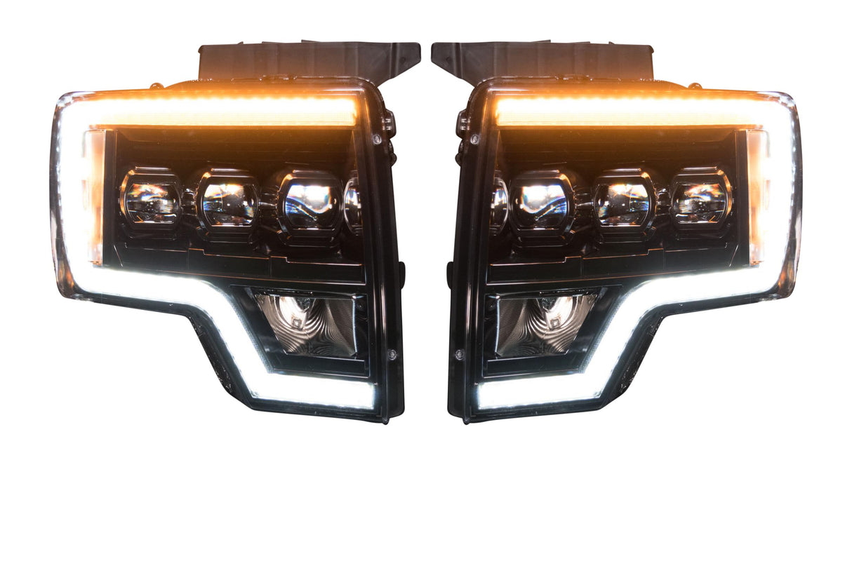 2009-2014 Ford F150 / Raptor LED DRL Projector Headlights LED headlight kit AutoLEDTech Oracle Lighting Trendz Flow Series RGBHaloKits OneUpLighting Morimoto