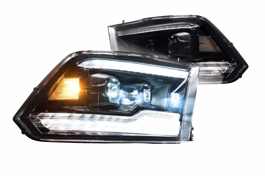 Headlights Depot 09-18 Dodge Ram Performance Headlights (Set; LED DRL