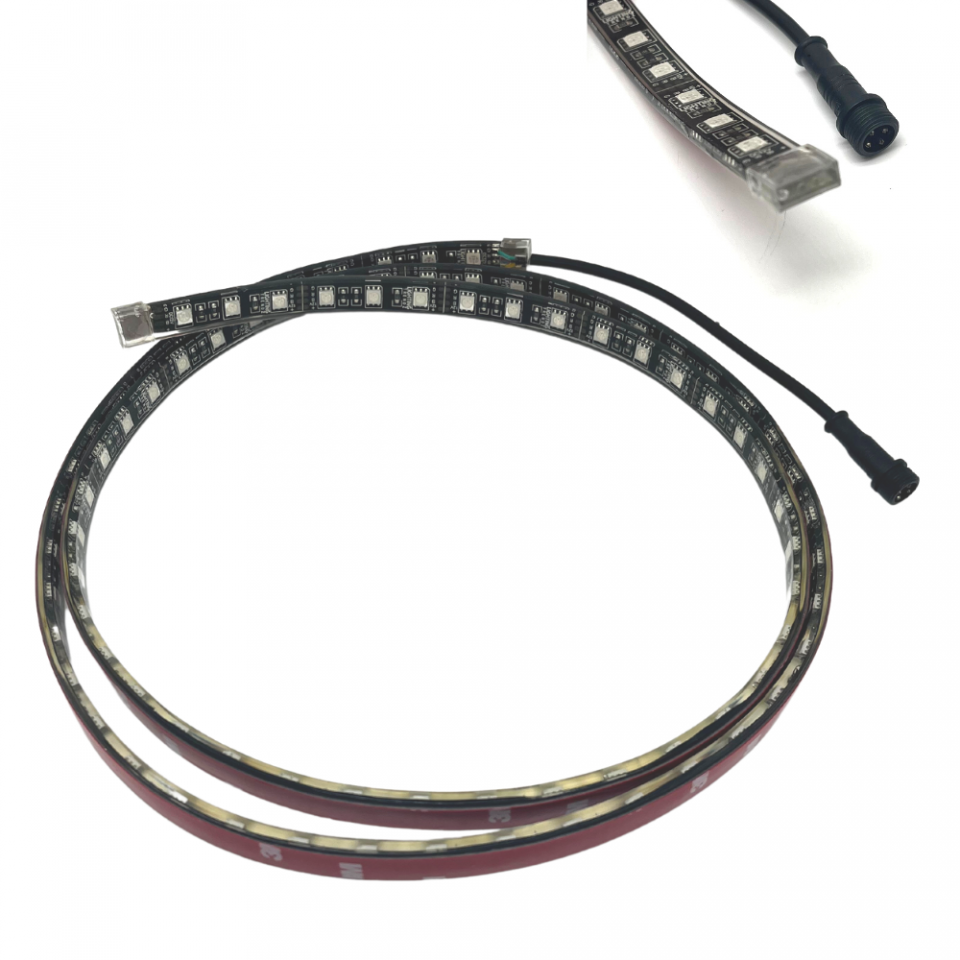 White, RGB, RGBW, Flow Series 5' Replacement LED Wheel Light Strips LED headlight kit AutoLEDTech Oracle Lighting Trendz Flow Series RGBHaloKits OneUpLighting Morimoto