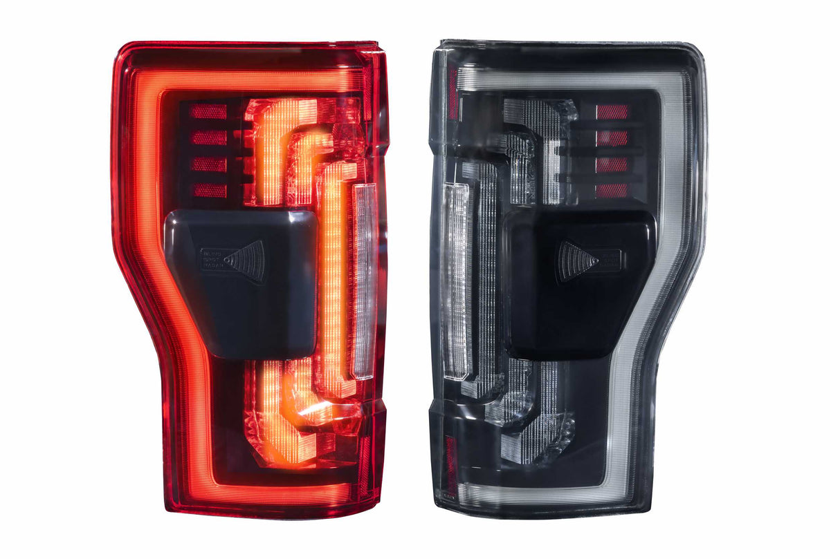 2017-2023 Ford Super Duty Red/Smoked LED Tail Lights - Fits all models LED headlight kit AutoLEDTech Oracle Lighting Trendz Flow Series RGBHaloKits OneUpLighting Morimoto