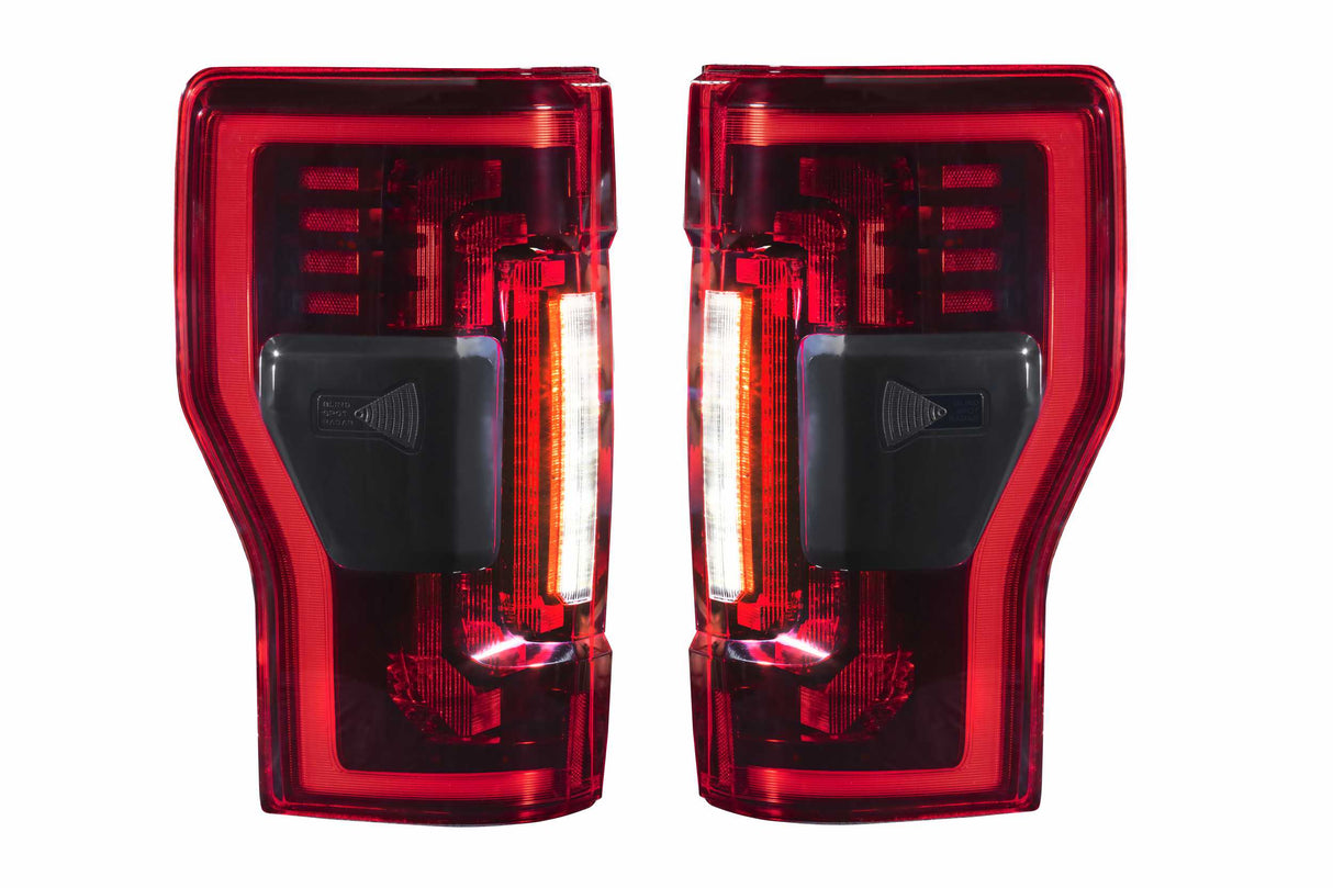 2017-2023 Ford Super Duty Red/Smoked LED Tail Lights - Fits all models LED headlight kit AutoLEDTech Oracle Lighting Trendz Flow Series RGBHaloKits OneUpLighting Morimoto