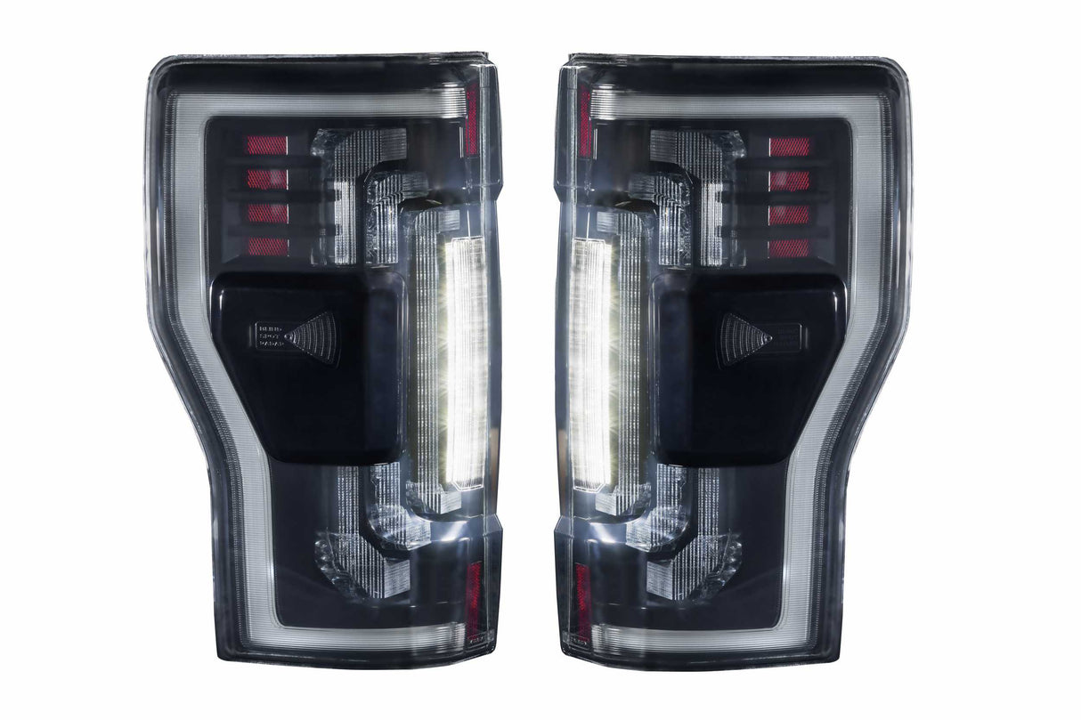 2017-2023 Ford Super Duty Red/Smoked LED Tail Lights - Fits all models LED headlight kit AutoLEDTech Oracle Lighting Trendz Flow Series RGBHaloKits OneUpLighting Morimoto