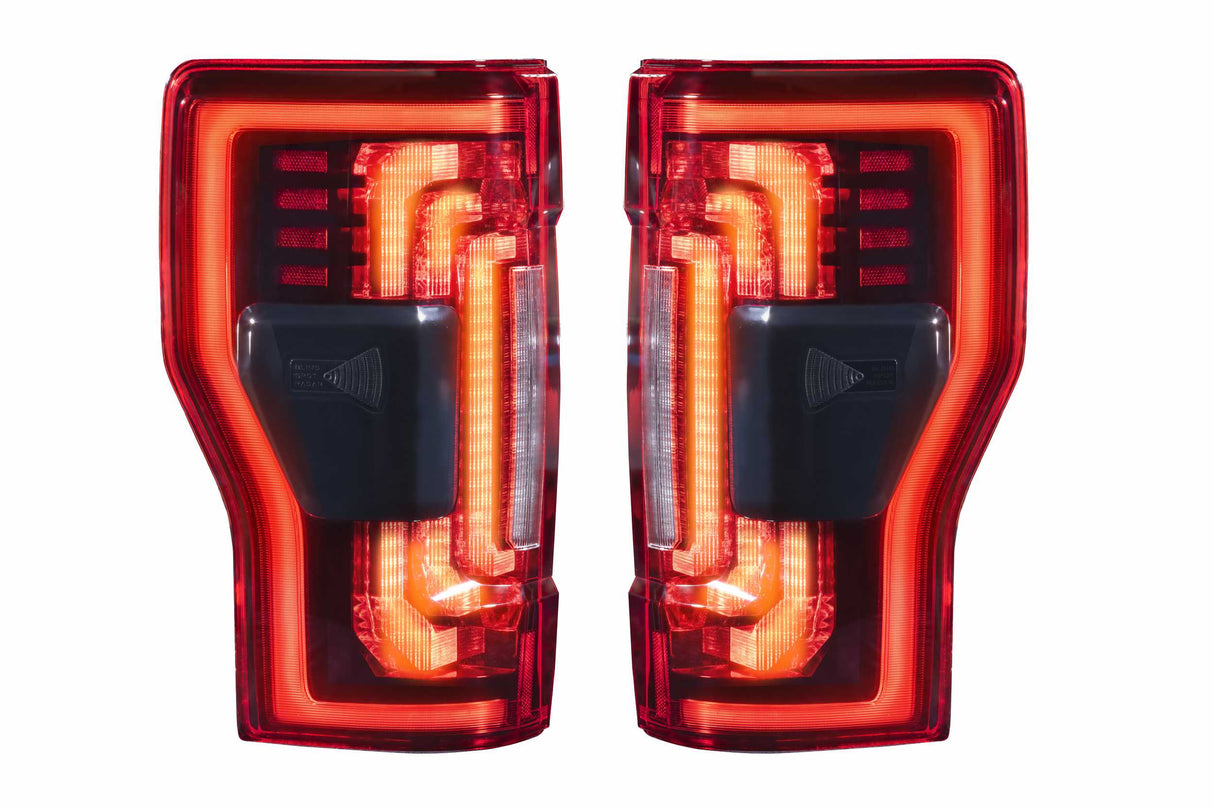 2017-2023 Ford Super Duty Red/Smoked LED Tail Lights - Fits all models LED headlight kit AutoLEDTech Oracle Lighting Trendz Flow Series RGBHaloKits OneUpLighting Morimoto