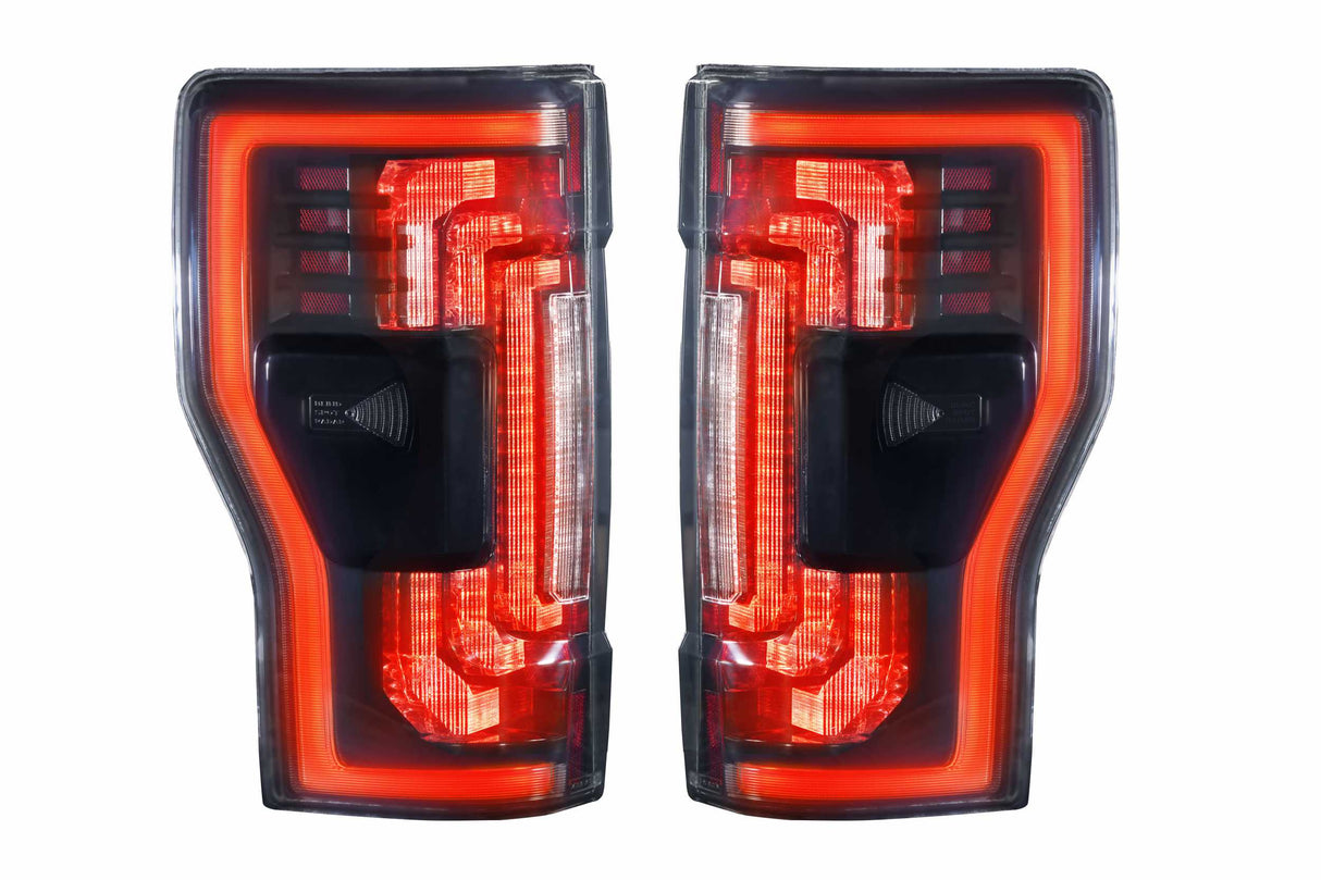 2017-2023 Ford Super Duty Red/Smoked LED Tail Lights - Fits all models LED headlight kit AutoLEDTech Oracle Lighting Trendz Flow Series RGBHaloKits OneUpLighting Morimoto