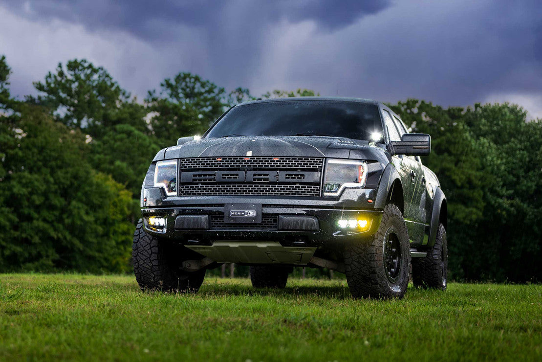 2010-2014 Ford Raptor 4Banger LED Fog Lights Pods + Bracket Assembly Kit LED headlight kit AutoLEDTech Oracle Lighting Trendz Flow Series RGBHaloKits OneUpLighting Morimoto