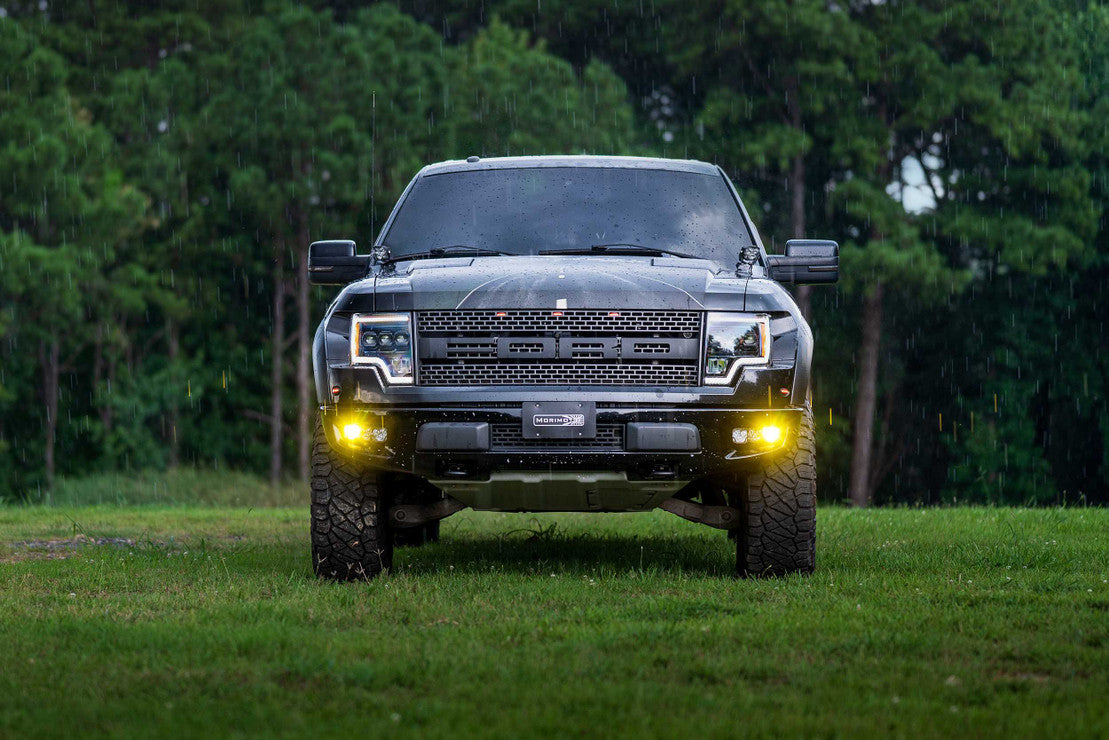 2010-2014 Ford Raptor 4Banger LED Fog Lights Pods + Bracket Assembly Kit LED headlight kit AutoLEDTech Oracle Lighting Trendz Flow Series RGBHaloKits OneUpLighting Morimoto