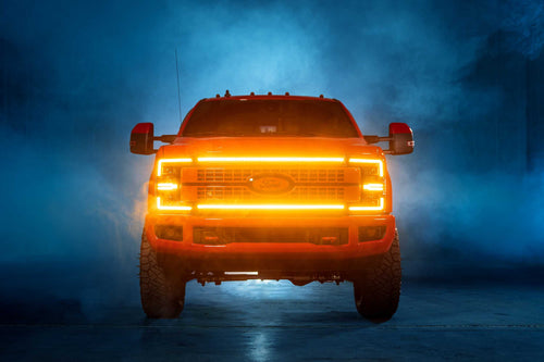 2017-2019 Ford Super Duty F-250/F-350 White or Amber LED DRL Grill Light Assembly LED headlight kit AutoLEDTech Oracle Lighting Trendz Flow Series RGBHaloKits OneUpLighting Morimoto