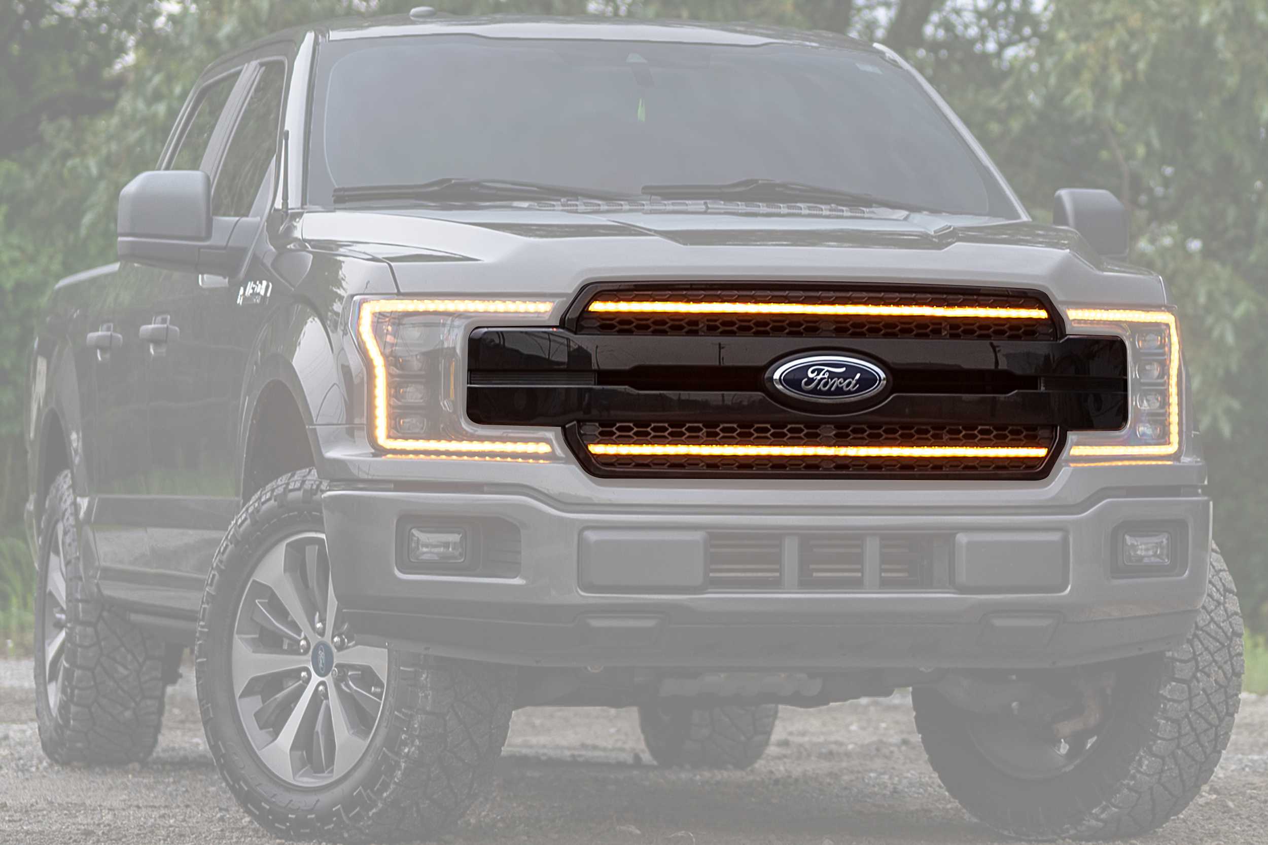 2018-2020 FORD F150 White or Amber LED DRL XBG Grill Light