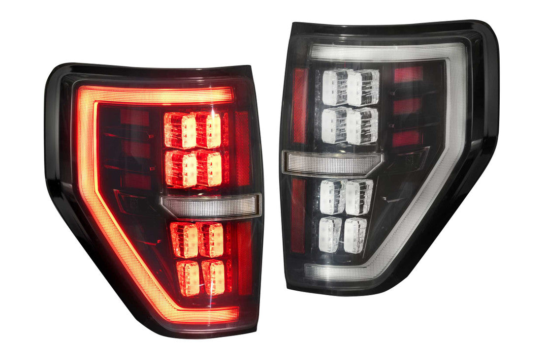 2009-2014 Ford F-150 & Raptor Red/Smoked Full LED Tail Lights - Fits all models LED headlight kit AutoLEDTech Oracle Lighting Trendz Flow Series RGBHaloKits OneUpLighting Morimoto